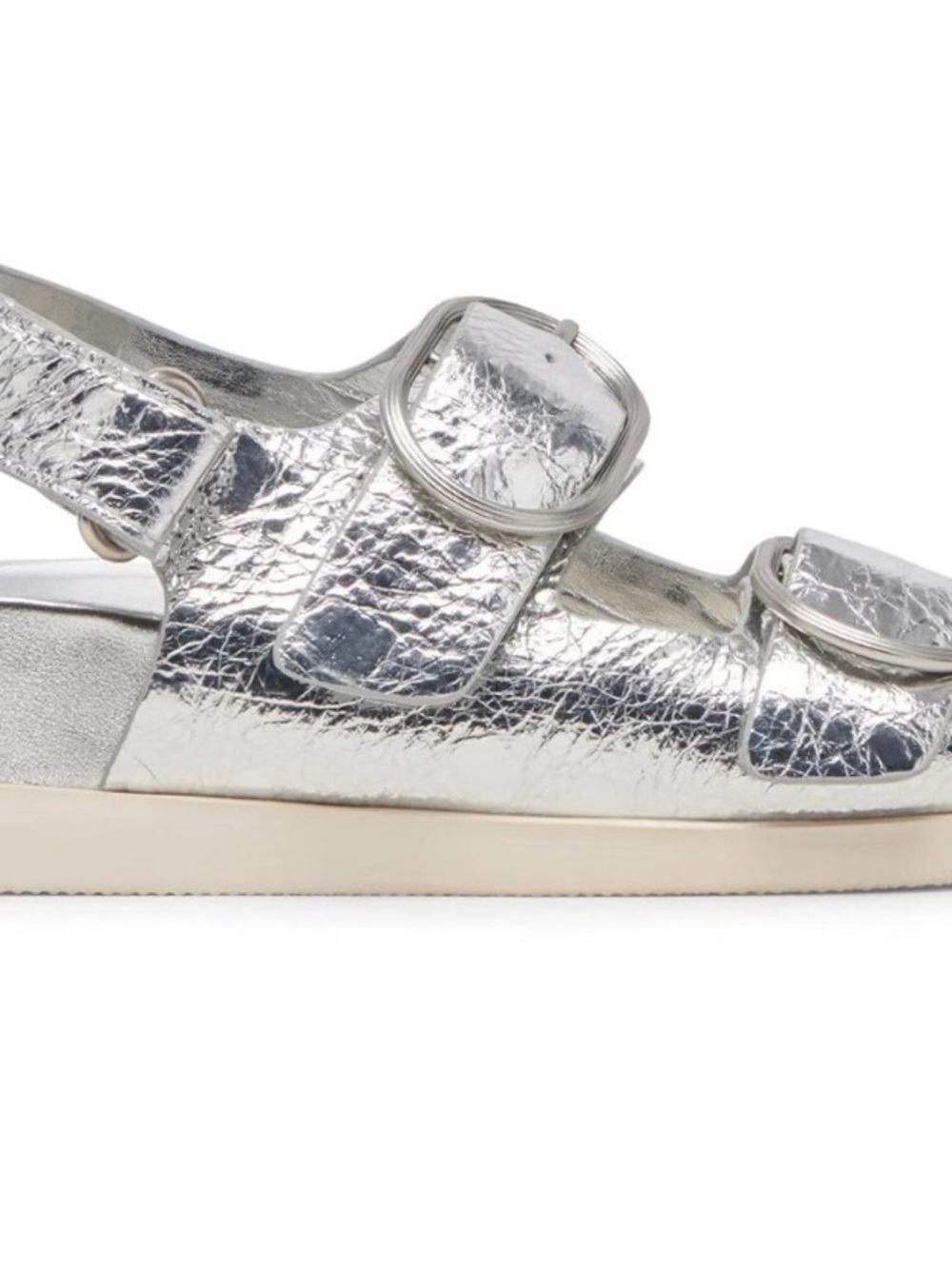 Dolce Vita Women's Starla Sandal, Silver Distressed Leather, 7